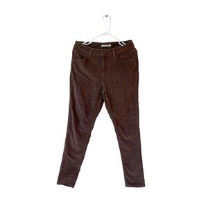 Levi’s 721 High Rise‎ Corduroy Brown Skinny Jeans 28